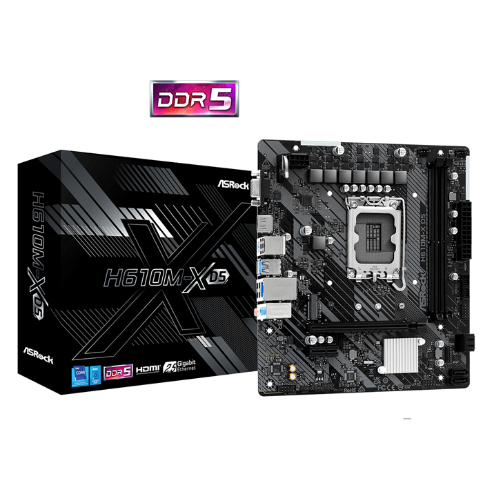 مادربرد ازراک مدل H610M-X DDR5 